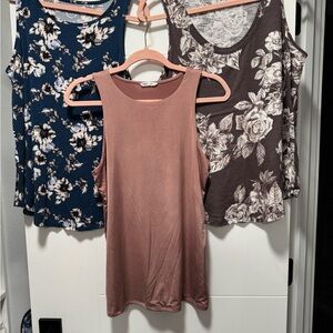 Three Sleeveless Casual Tank Tops